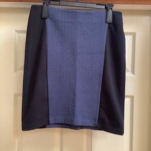 NWT Laundry by Shelli Segal blue and black pencil skirt